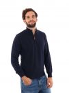 MAGLIA CON MEZZA ZIP FB UOMO BLU