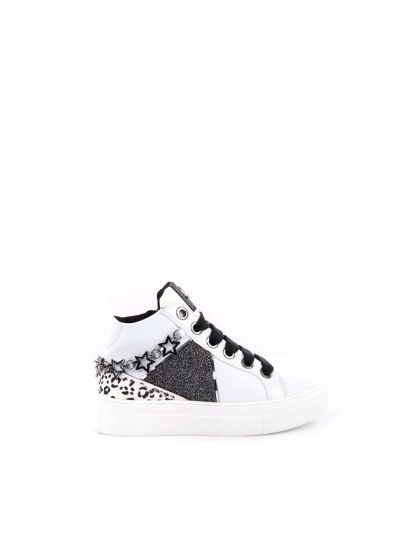 SNEAKERS CON ZIP ASSO DA BAMBINA  BIANCO