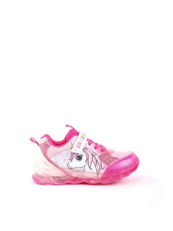 SNEAKERS CON LUCI UNICORNO DISNEY BAMBINA ROSA