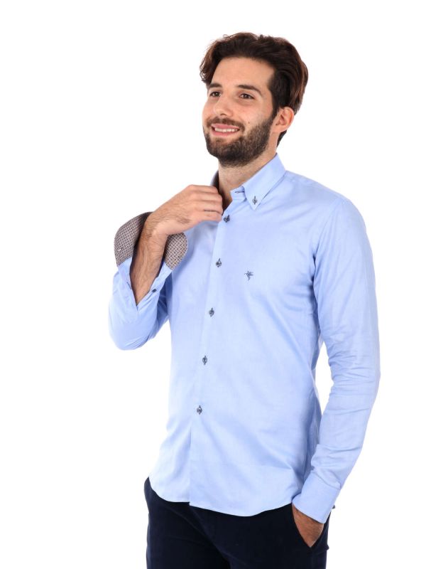 CAMICIA MALAGA FB UOMO AZZURRO