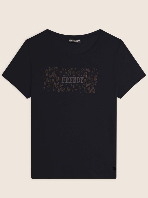 T-SHIRT SLOUNGE FREDDY DONNA NERO