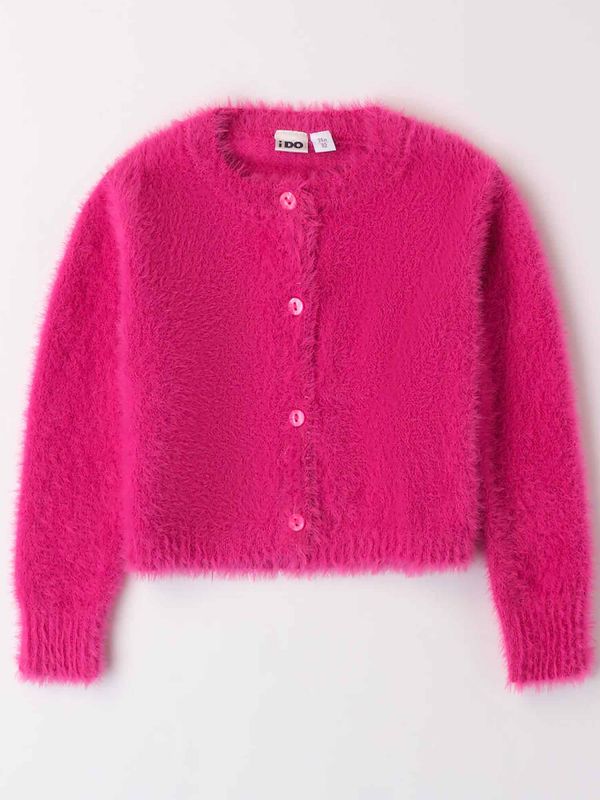 MAGLIA CARDIGAN IDO BAMBINA FUXIA