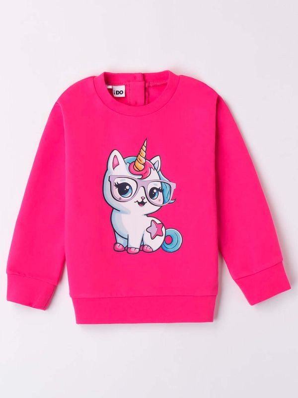 FELPA UNICORNO IDO BAMBINA FUXIA