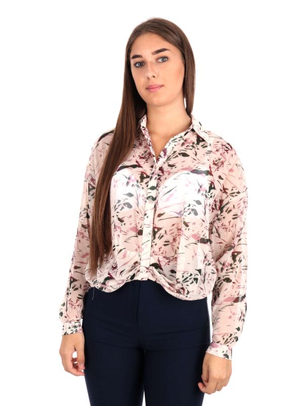 CAMICIA CON STAMPA MANICHE LUNGHE EFFEPI DONNA ROSA