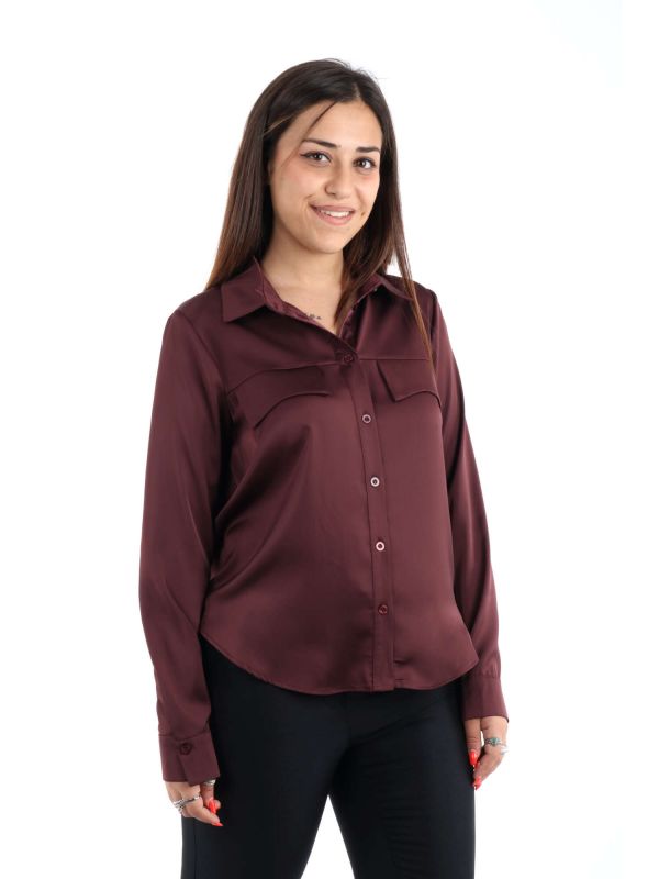 CAMICIA ELEGANTE EFFEPI DONNA CIOCCOLATO