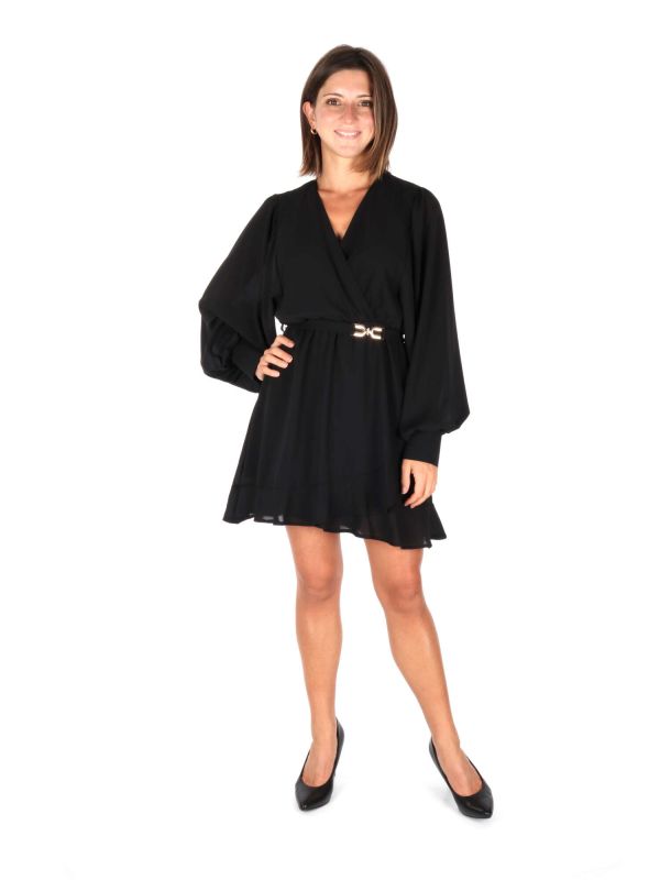 VESTITO CON FIBBIA EFFEPI DONNA NERO