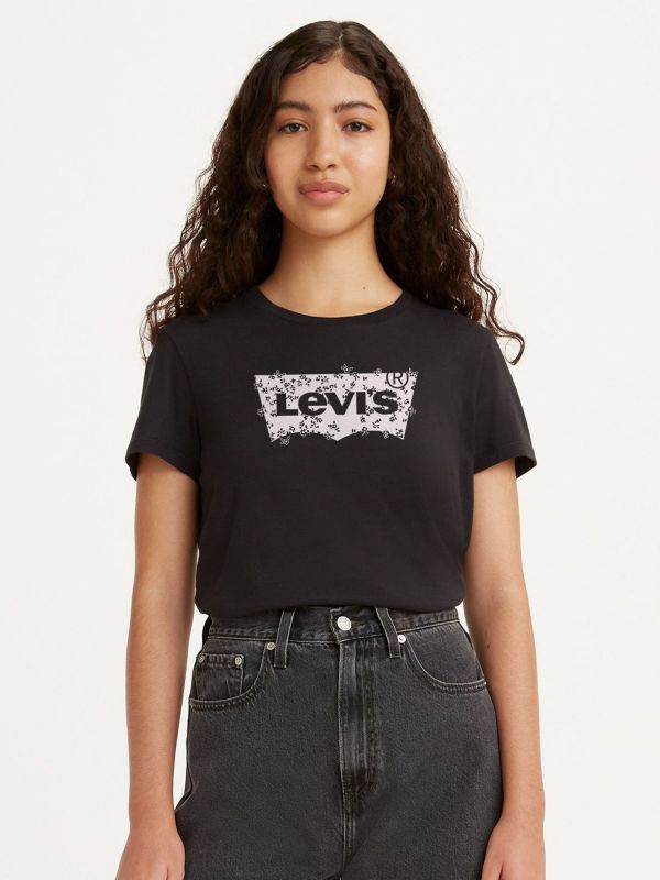 T SHIRT CON STAMPA DA RAGAZZA LEVI S NERO 17369 2544 Online a Meca Moda Dress Shoes