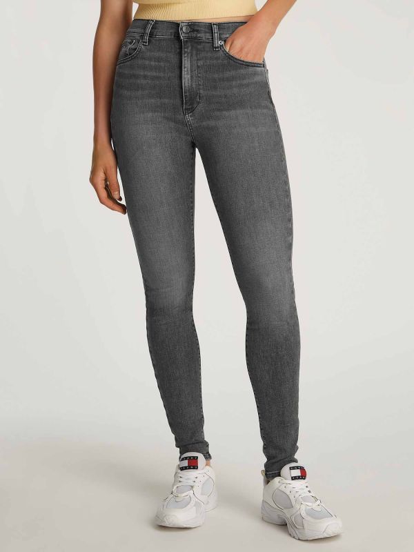 DENIM SYLVIA HIGHT SKINNY TOMMY JEANS DONNA DENIM BLACK