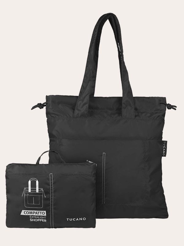 TUCANO SHOPPER PIEGH - NERO