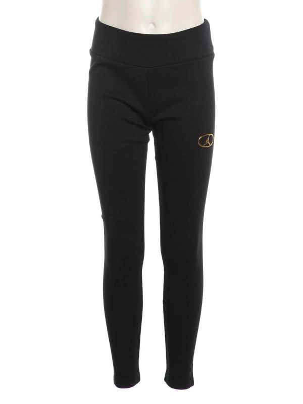 LEGGINGS LOGO OVAL JORDAN BAMBINA NERO