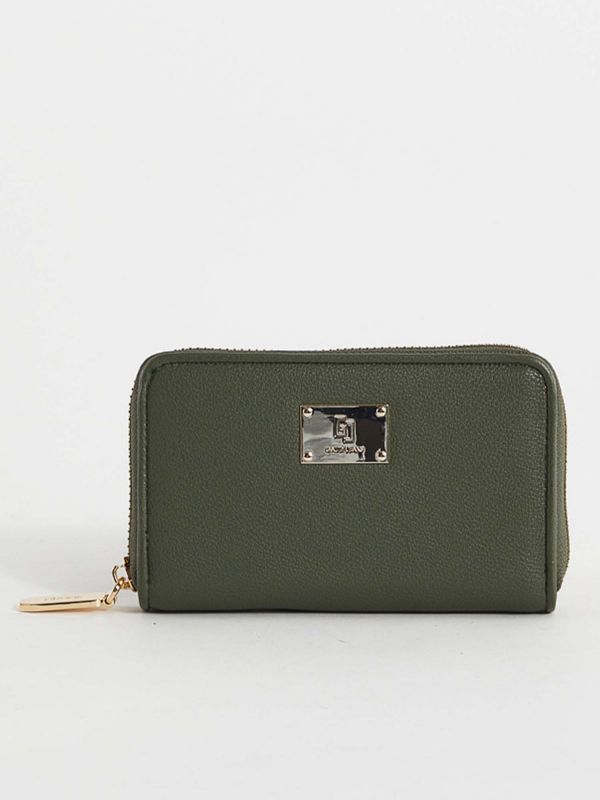 PORTAFOGLIO CON ZIP CLEMENTINE GAUDI' DONNA VERDE MILITARE