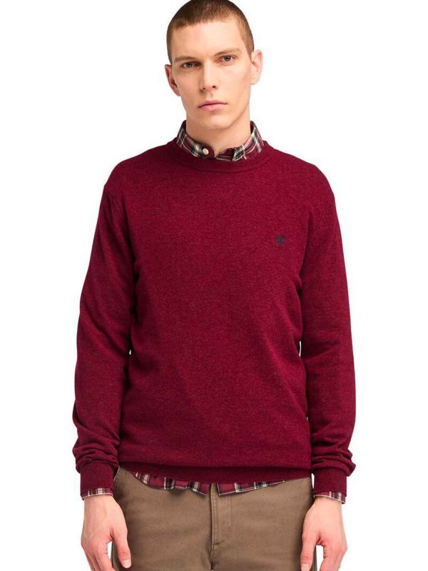 MAGLIA IN LANA TIMBERLAND UOMO BORDEAUX