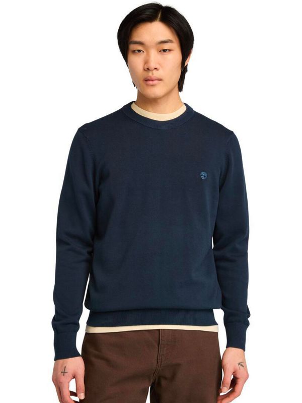 MAGLIA IN COTONE TIMBERLAND UOMO BLU