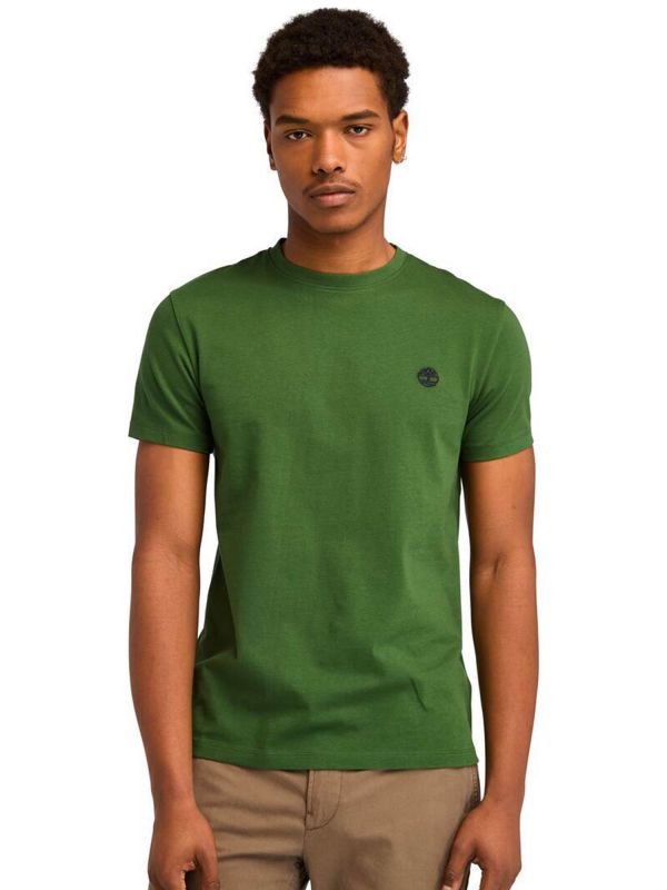 T-SHIRT LOGO PICCOLO RICAMATO TIMBERLAND UOMO VERDE