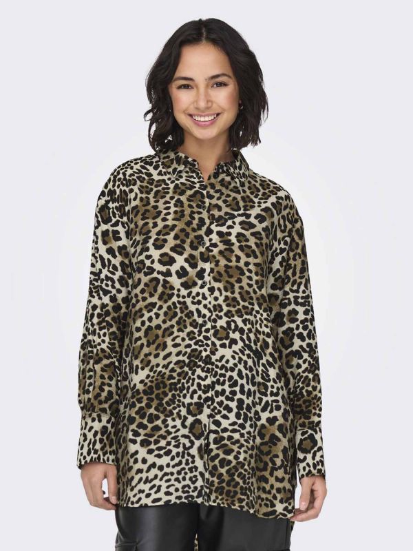 JDY BARBARA L/S LONG - LEOPARDO