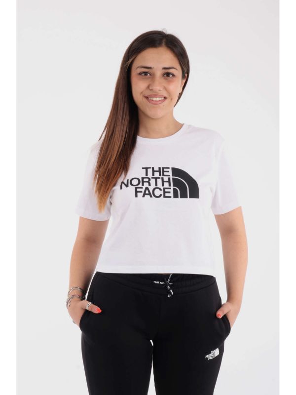 T-SHIRT GIROCOLLO CROP THE NORTH FACE DONNA BIANCO