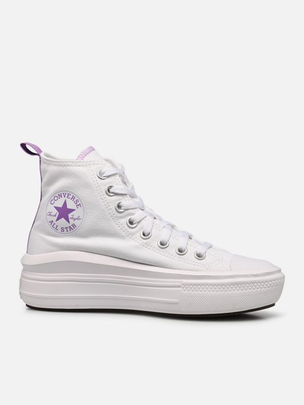 SNEAKERS CON PLATFORM CONVERSE CHUCK MOVE CANVAS DONNA BIANCO A03667C WHITE Online a Meca Moda Dress Shoes