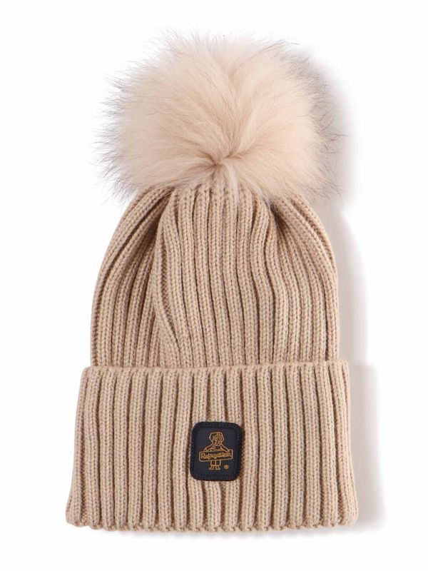 CAPPELLO CON PONPON SNOWFLAK REFRIGIWEAR DA DONNA BEIGE