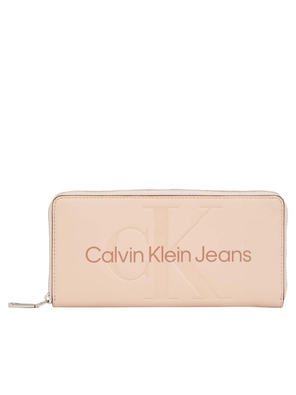 PORTAFOGLIO ZIP CALVIN KLEIN JEANS DONNA ROSA