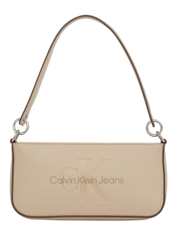 BORSA A SPALLA SCULPTED CALVIN KLEIN JEANS DONNA BEIGE