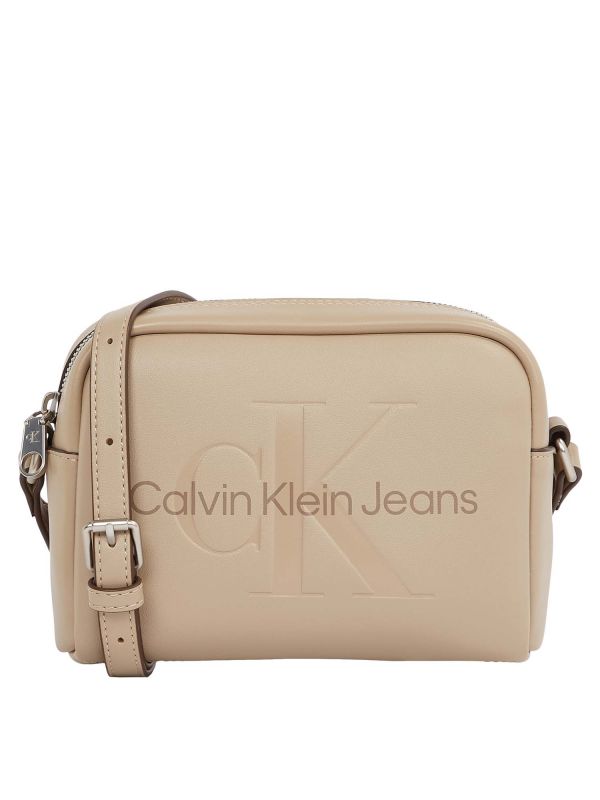 BORSA SCULPTED CAMERA B CALVIN KLEIN DONNA BEIGE