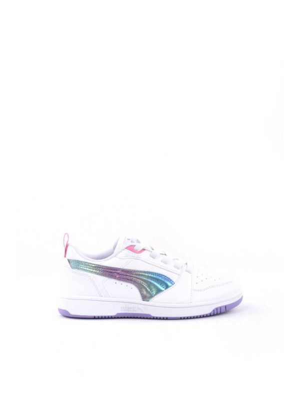 SNEAKERS REBOUND V6 LOW PUMA BAMBINA BIANCO LILLA