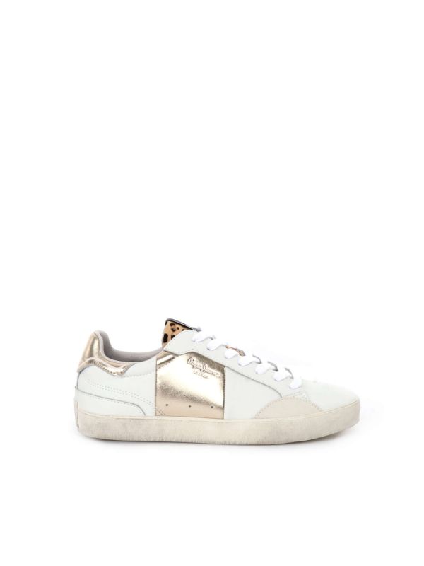 SNEAKERS LANE FUN PEPE JEANS DONNA BIANCO ORO