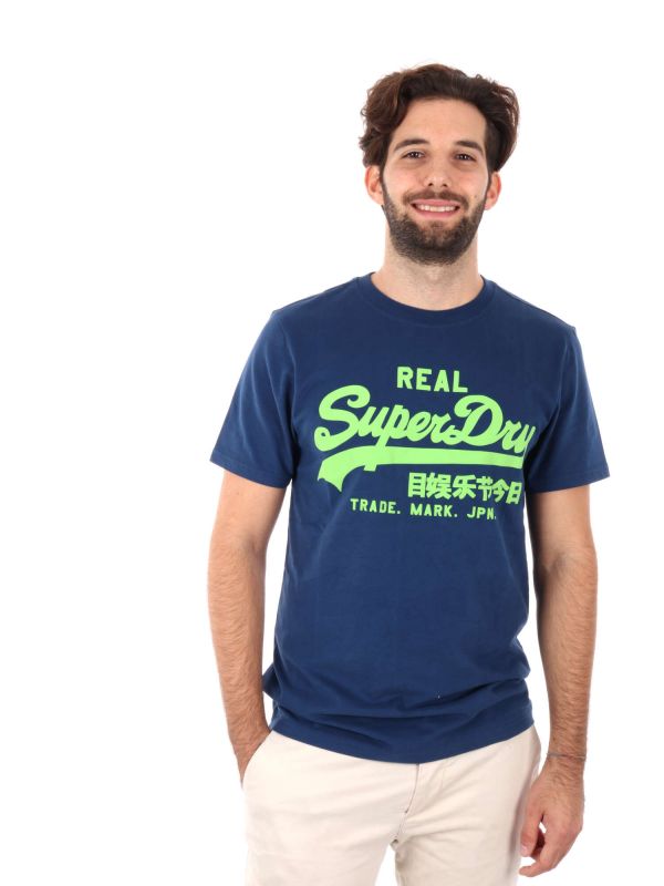 T-SHIRT MANICA CORTA SUPERDRY UOMO ROYAL