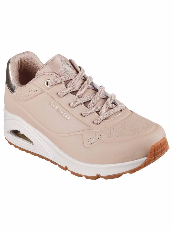 SNEAKERS UNO SHIMMER SKECHERS DONNA NUDO