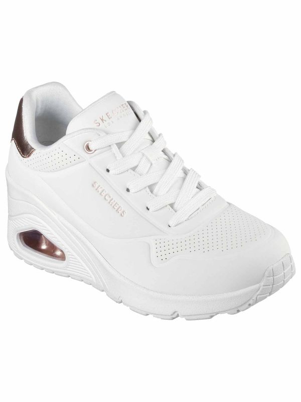 SNEAKERS UNO WEDGE SKECHERS DONNA BIANCO