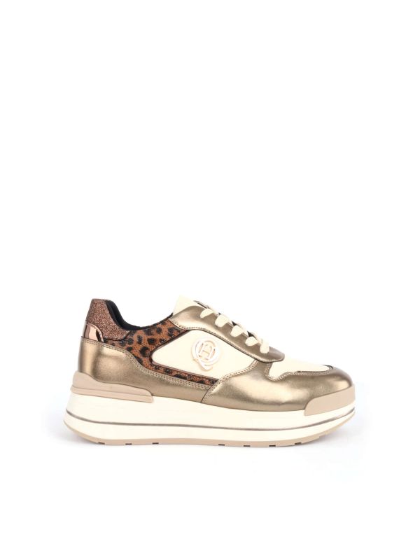 SNEAKERS CON PLATFORM QUEEN HELENA DONNA BRONZO