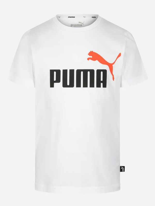 T-SHIRT ESSENTIAL CON LOGO PUMA BAMBINO BIANCO