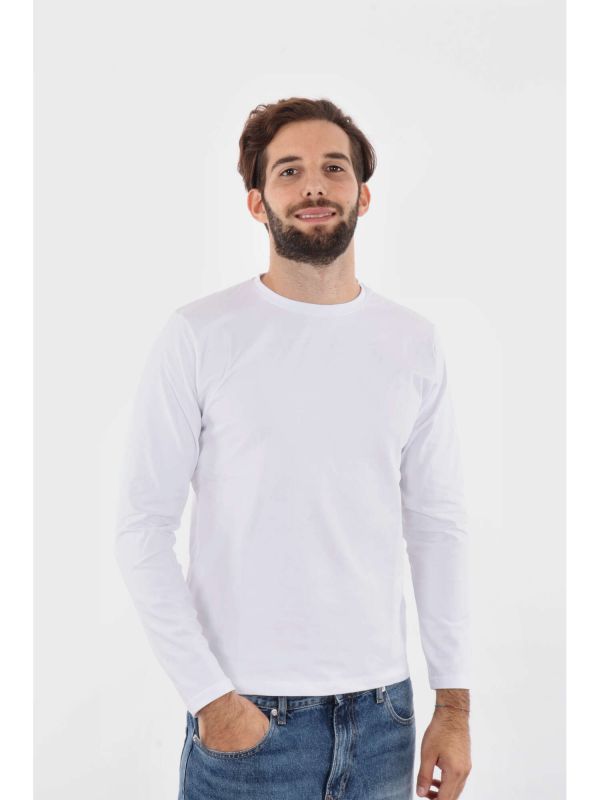 T-SHIRT MANICA LUNGA FB UOMO BIANCO