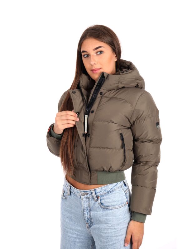 GIUBBINO BOMBER SUPERDRY DONNA OLIVA