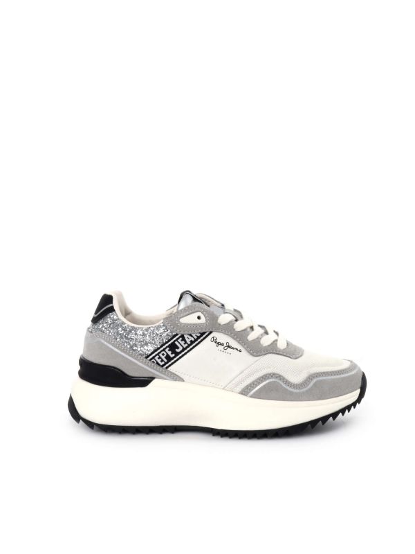 SNEAKERS KIMI LAND PEPE JEANS DONNA BIANCO ARGENTO