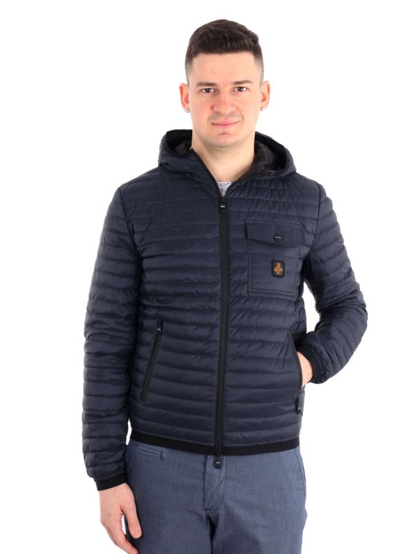 PIUMINO CON CAPPUCCIO UOMO REFRIGIWEAR JOSH JKT - BLU