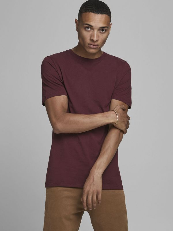 T-SHIRT JACK & JONES UOMO BORDEAUX