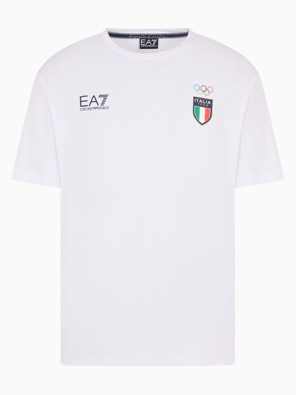 T-SHIRT NAZIONALE EMPORIO ARMANI UOMO BIANCO