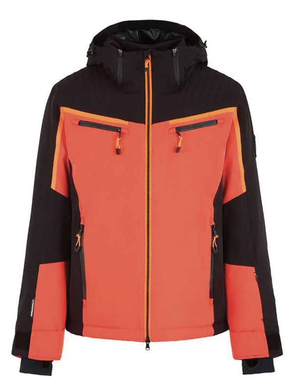 GIACCA DA SCI KITZBUHEL COLOR BLOCK EMPORIO ARMANI 7 UOMO ARANCIO