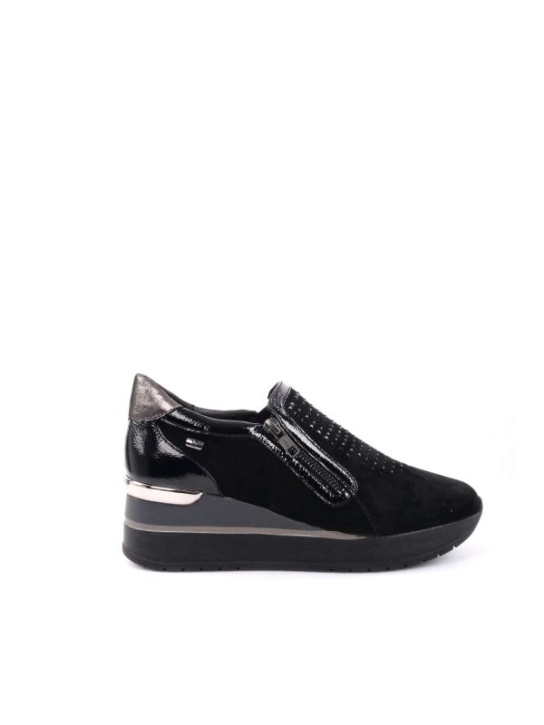  SLIPON SUEDE VALLEVERDE DONNA NERO