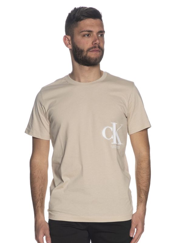 CK SPRAY TEE - BEIGE