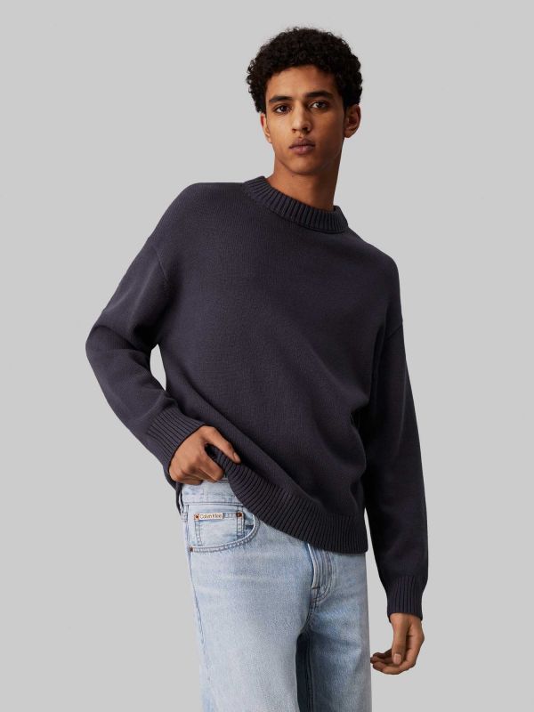 MAGLIONE IN MISTO LANA CALVIN KLEIN JEANS UOMO EBANO