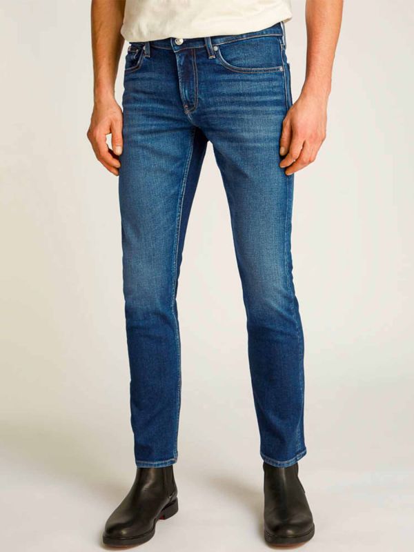 DENIM SLIM STRAIGHT CALVIN KLEIN UOMO JEANS SCURO