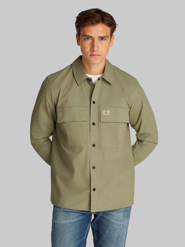 CAMICIA OVERSHIRT CALVIN KLEIN JEANS UOMO VERDE