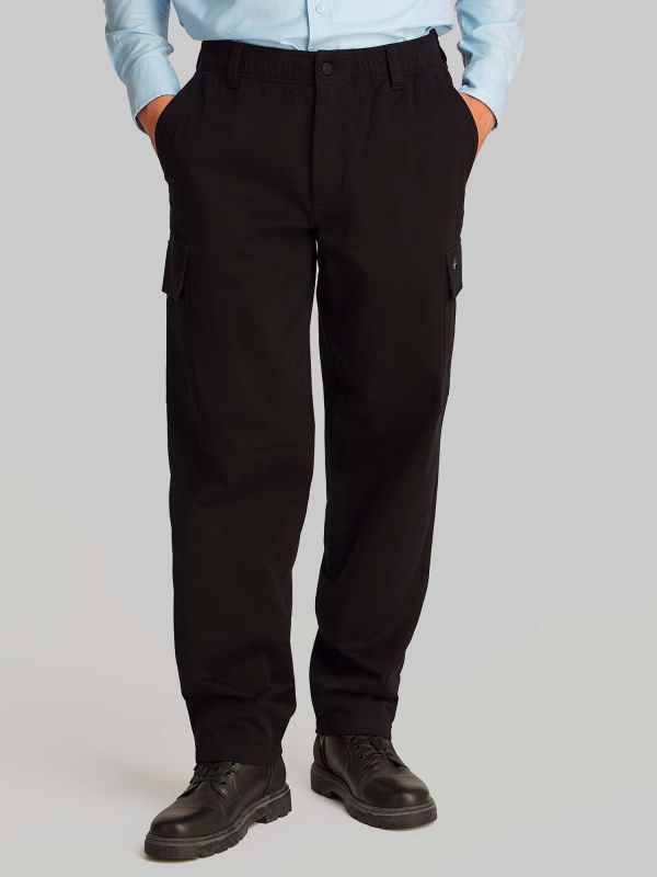 PANTALONE CARGO STRAIGHT CALVIN KLEIN JEANS UOMO NERO