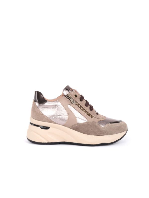 SNEAKERS CON ZEPPA KEYS DONNA TAUPE