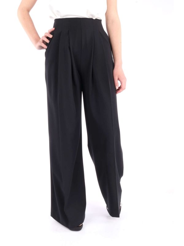 PANTALONE PALAZZO DONNA EFFEPI - NERO - P1929 T52-99 Online a