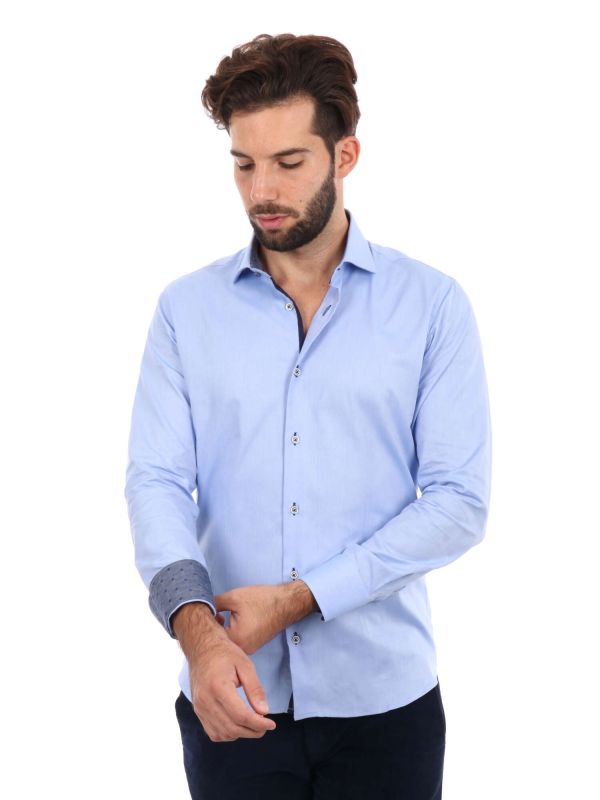 CAMICIA OXFORD FB UOMO AZZURRO