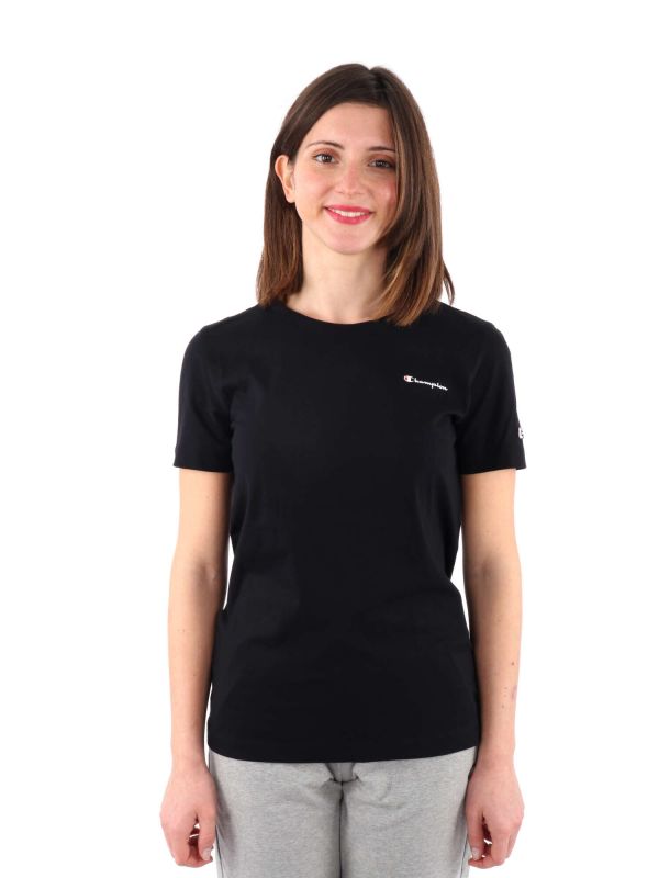 T SHIRT CON LOGO CHAMPION DA DONNA NERO 117367 KK001 Online a Meca Moda Dress Shoes