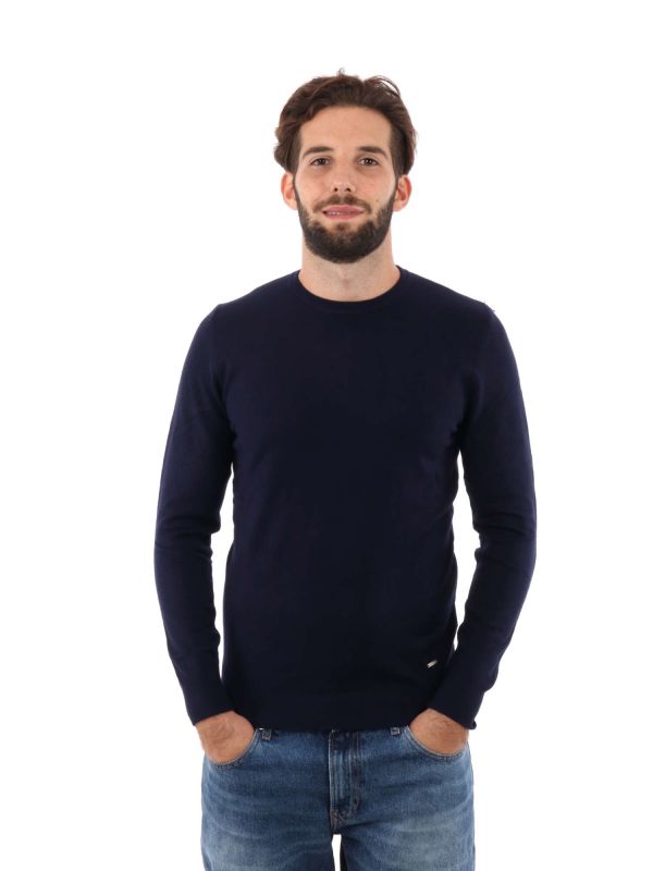 MAGLIA GIROCOLLO GIANNI LUPO UOMO BLU